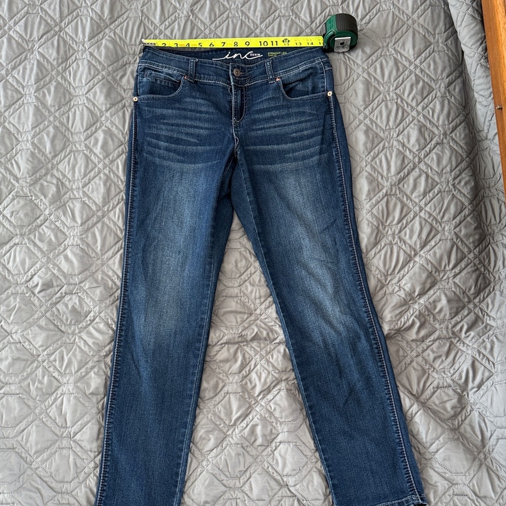 INC International Concepts Women's Indigo Straight Leg Jeans